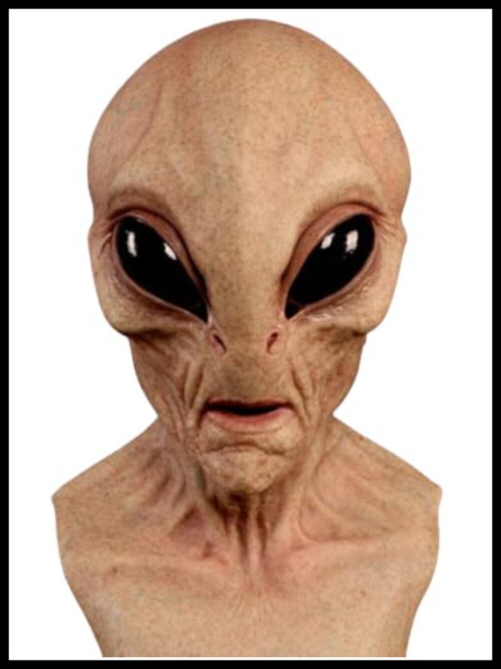 Alien Full Head Latex Mask Scary Halloween Cosplay Prop Adults One Size
